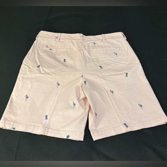 IZOD Saltwater Stretch Light Pink Flamingo/Pineapple Patterned Shorts. Size 34W - Picture 11 of 16